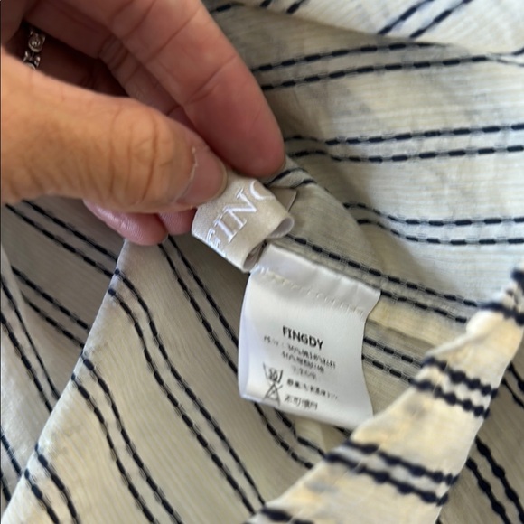 Embroidered stripe oversized button down - Picture 4 of 4